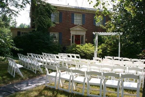 Wedding ceremony area