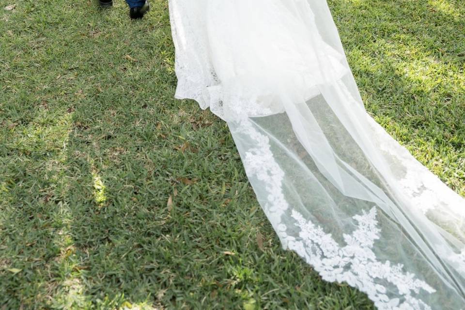 Bride and Groom on Island