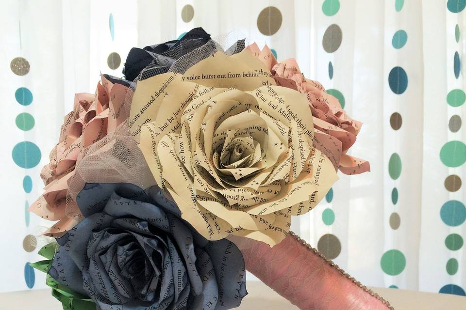 Harry Potter book page bouquet