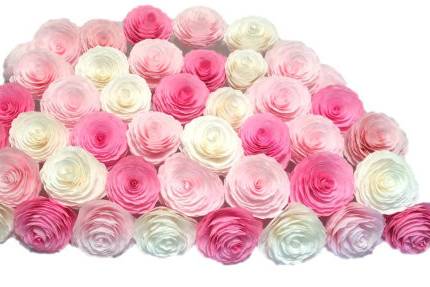 Paper flowers for wedding backdrops, photo booth, wall decor, garlands, special events or your own creative idea.