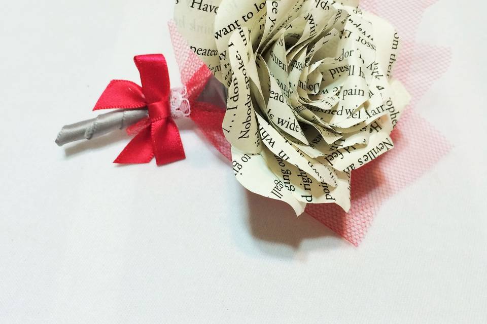 Harry Potter book page Rose boutonniere