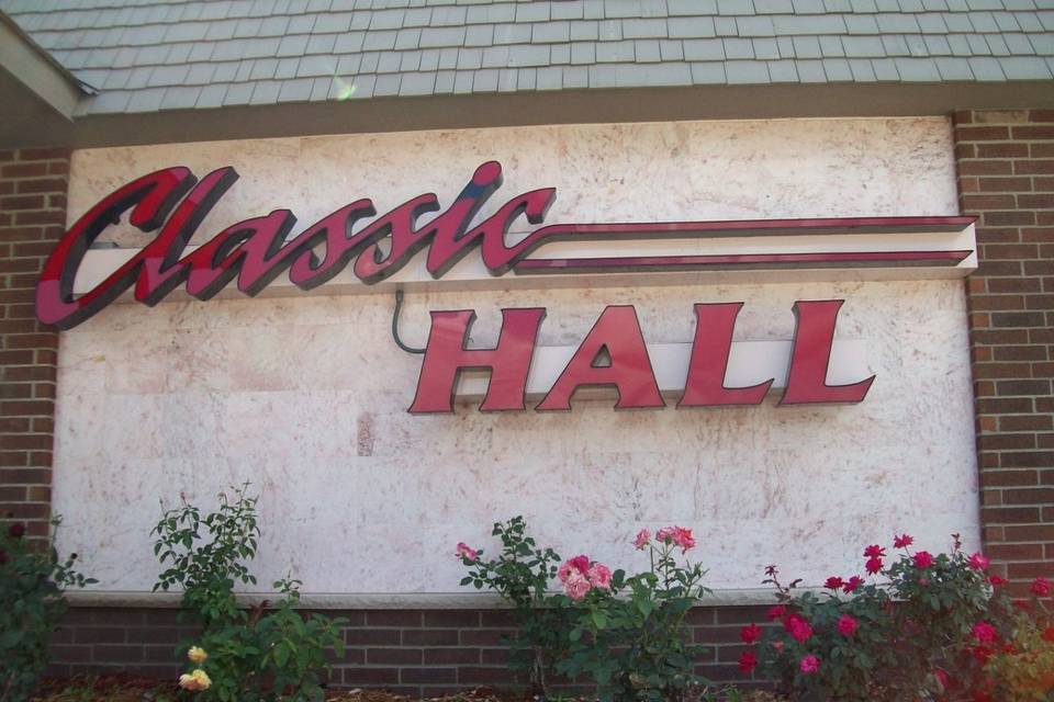 The outside of Classic Hall Event Center