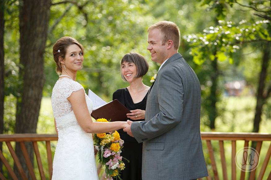 Sharing a moment with their guests.