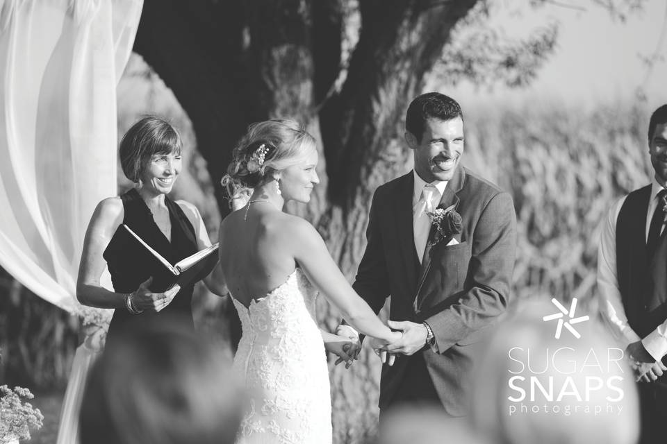 Vows often elicit both tears and laughter!