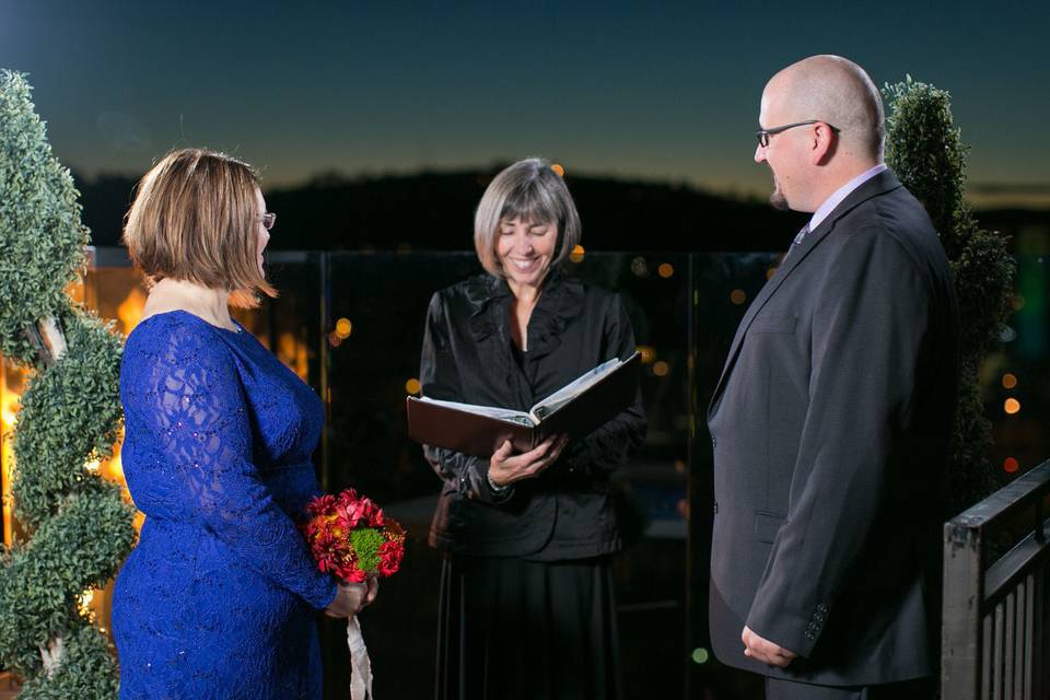 Roof top wedding