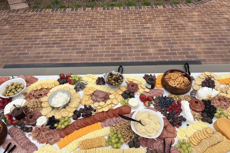 All the charcuterie tables