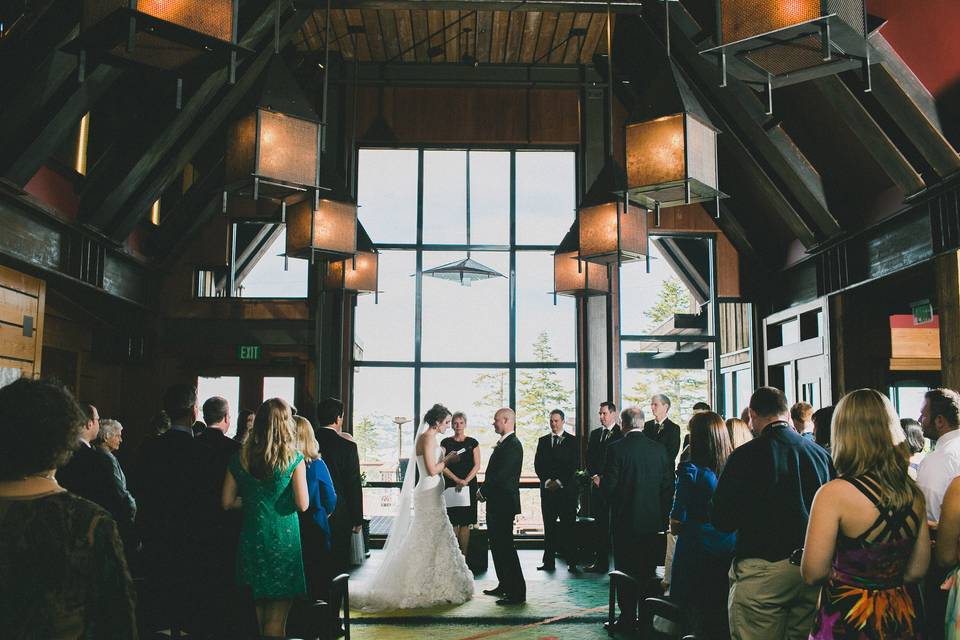 Schaffer's indoor ceremony