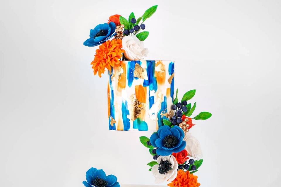 Orange and Navy