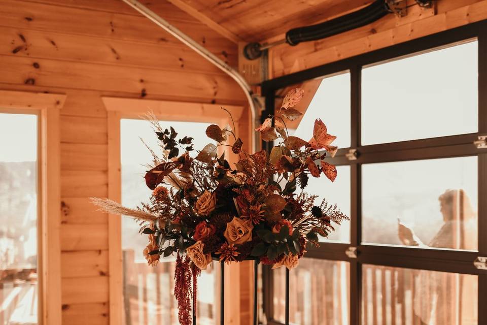 Fall floral centerpiece