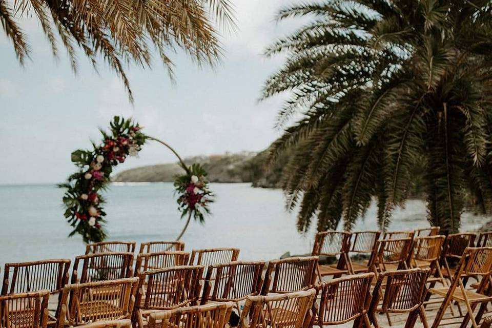 Beach front ceremony