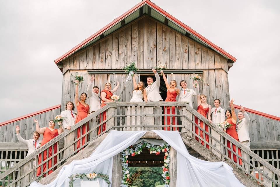 Rustic open air barn