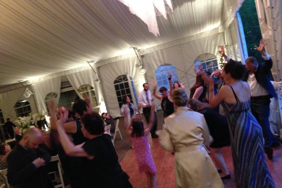 Guests dancing