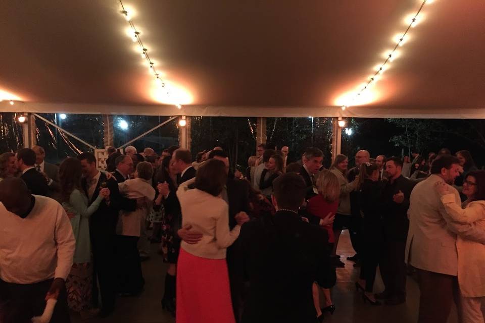 Guests dancing