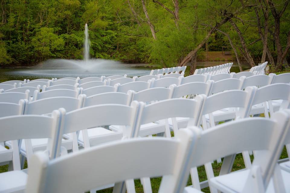 Chairs and Fountain