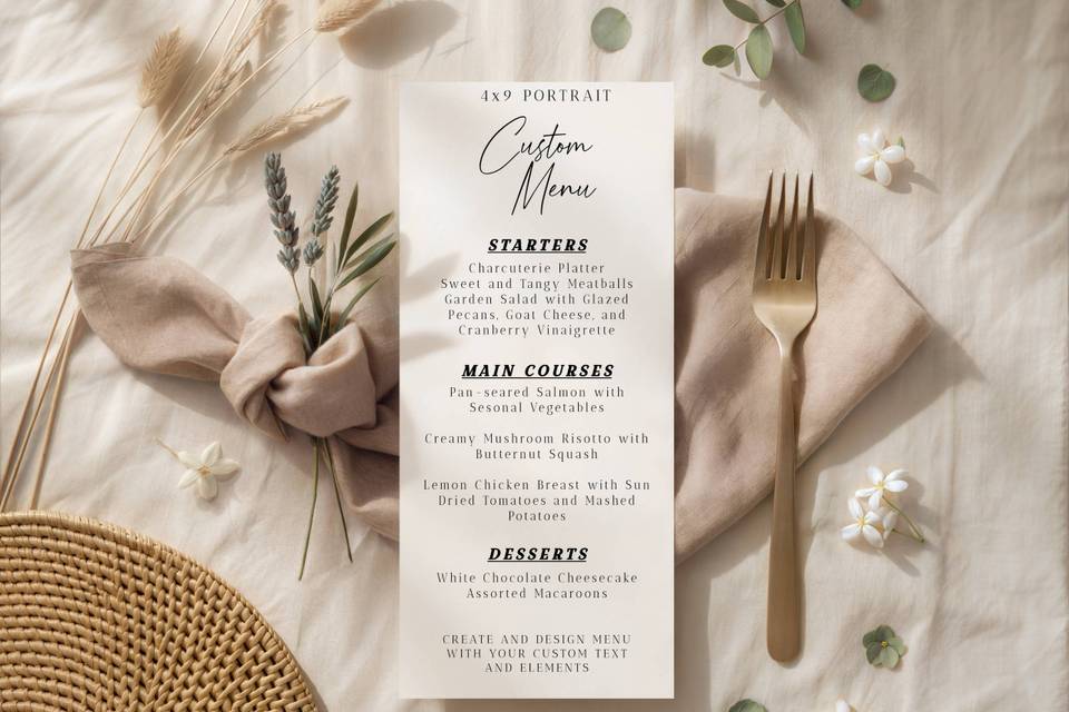 Custom menu
