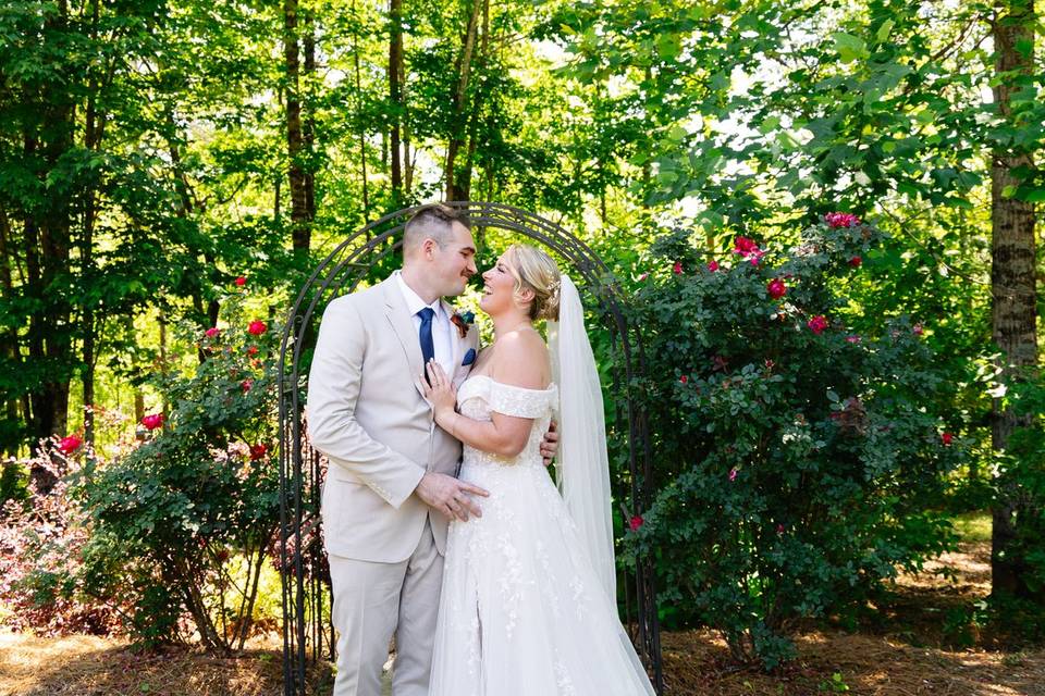 The bride and groom