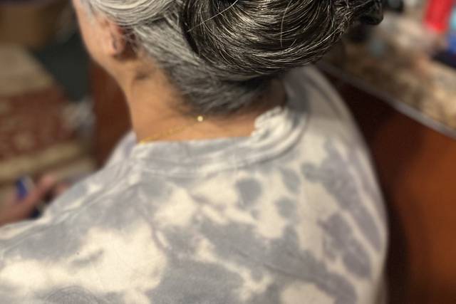 Rose style high bun