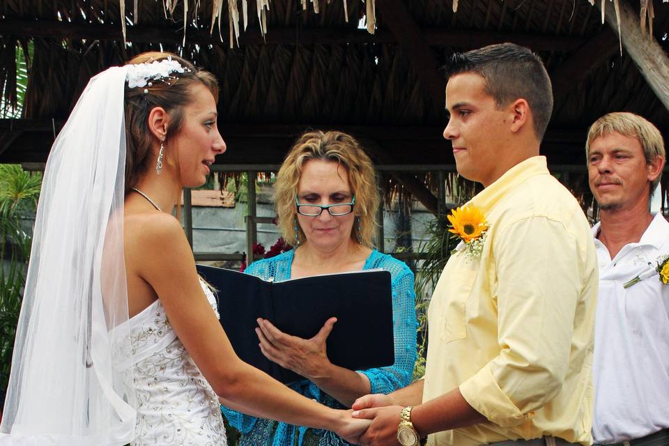 Sam & Troy's wedding day - this was a beautiful ceremony and reception held at a local garden nursery in Ocala, FL.