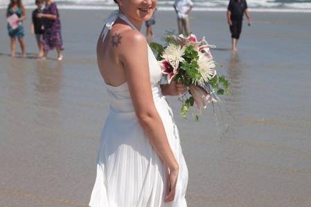 Bride by the shore