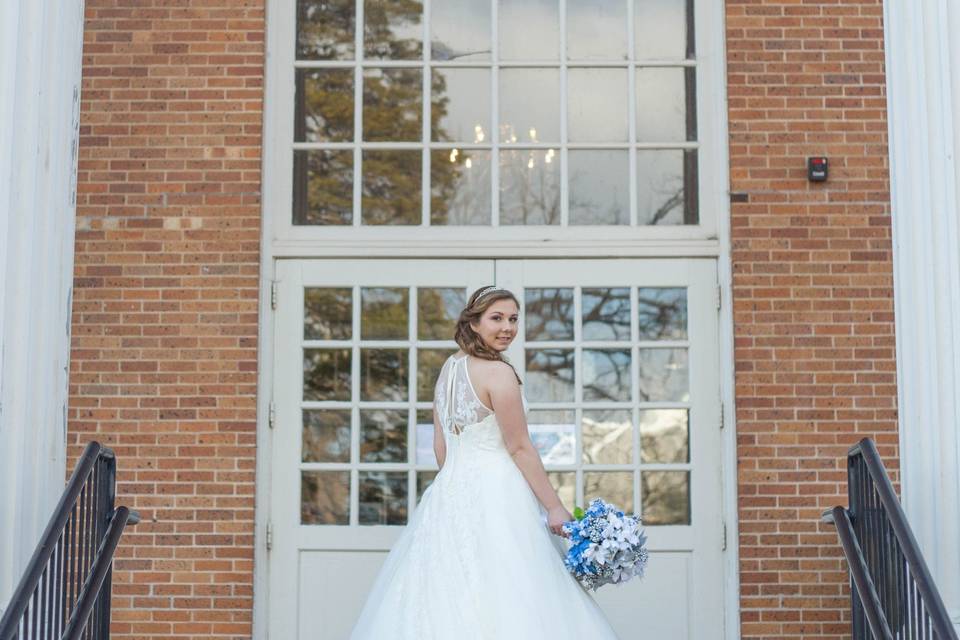 Bridal with back of dress