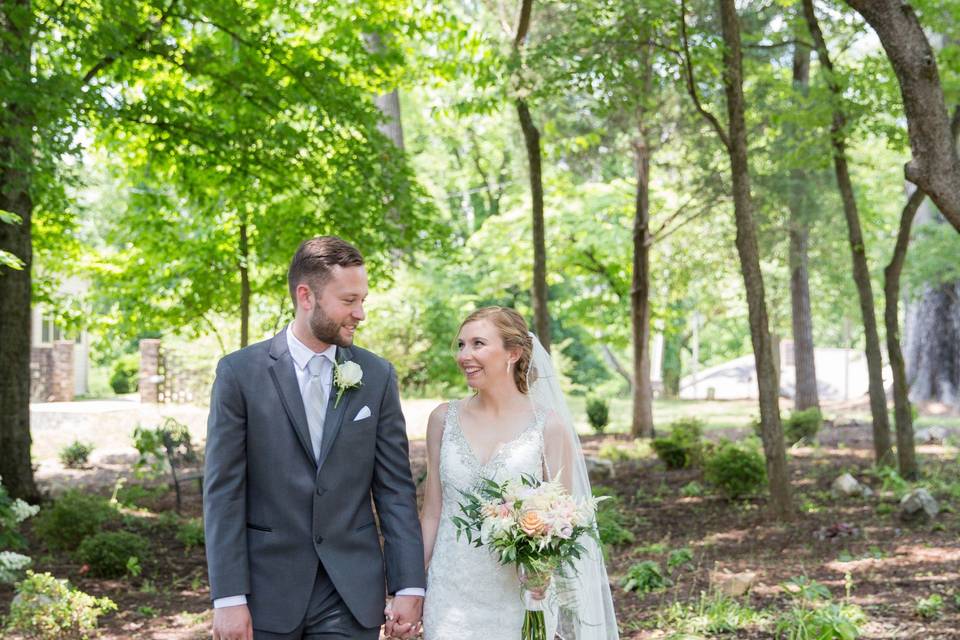 Bride & Groom Holding Hands