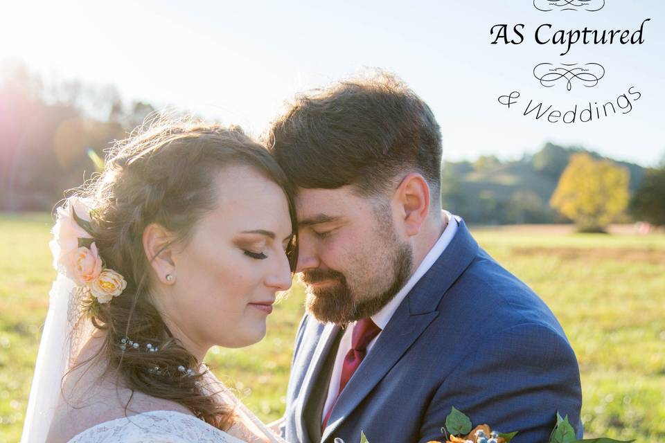 Bride & Groom Eyes Closed