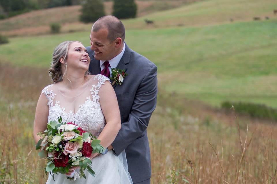 Bride & Groom Smiling