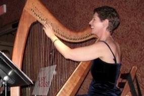 Playing harp