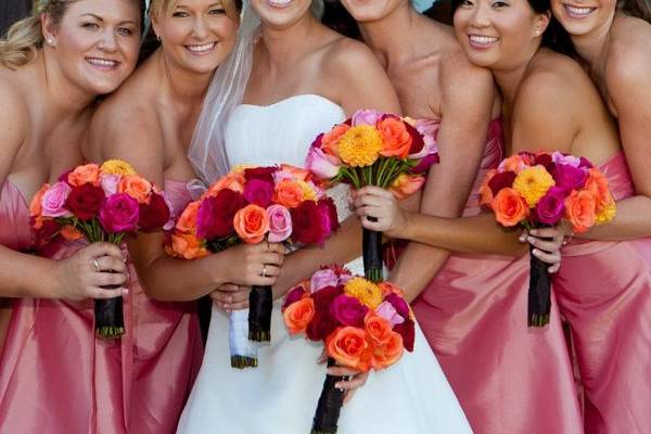 Bride with bridesmaids hair &