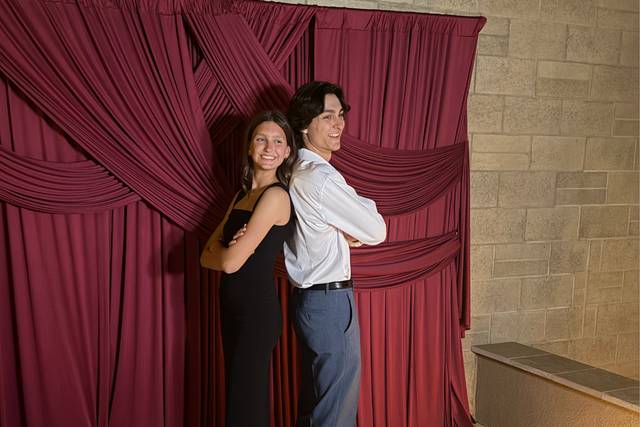 Siblings in the photo booth