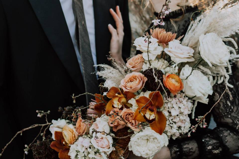 Long flower bouquet