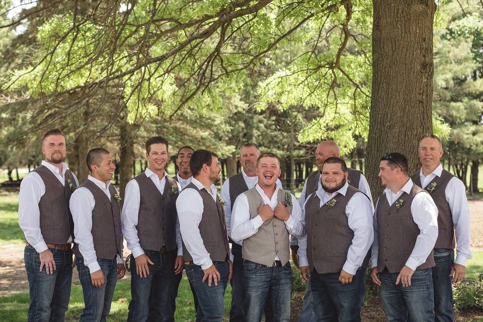 Groom with groomsmen