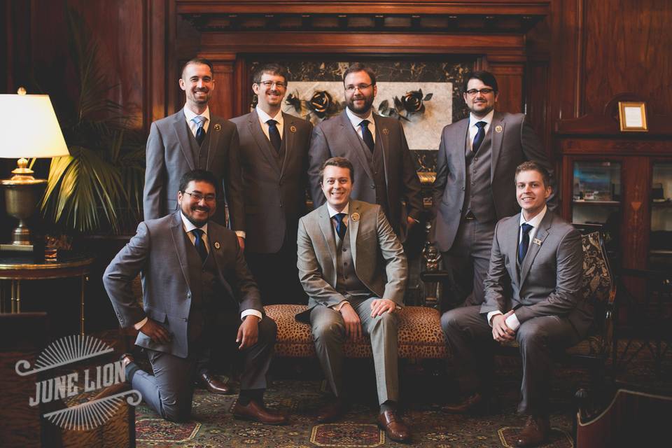 Groom and groomsmen