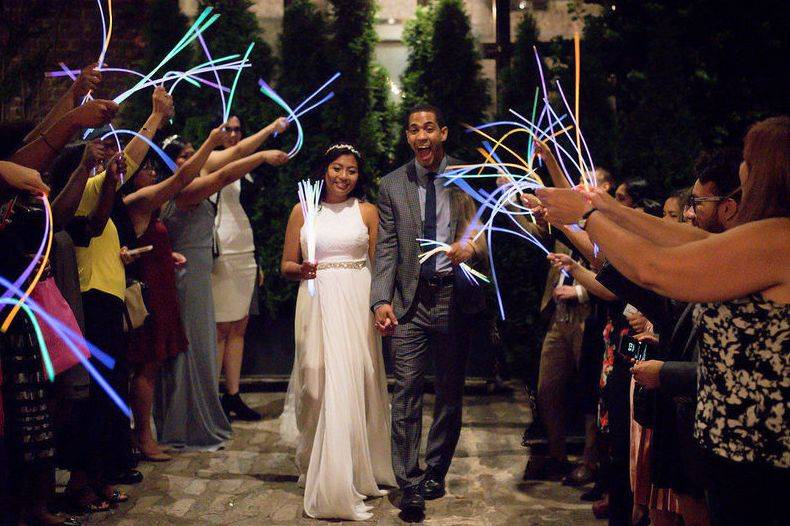 Celebrating the newlyweds