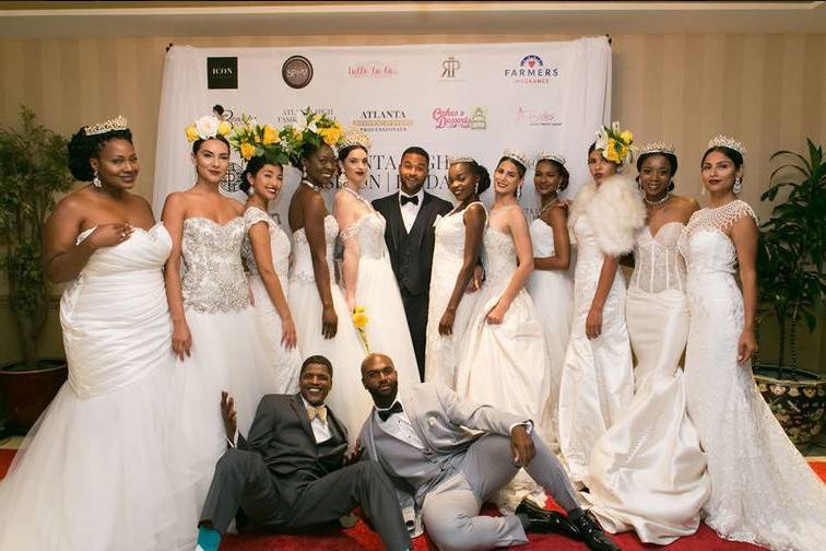 Newlyweds and their guests