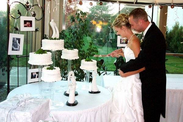 Perfect execution of the cake cutting!