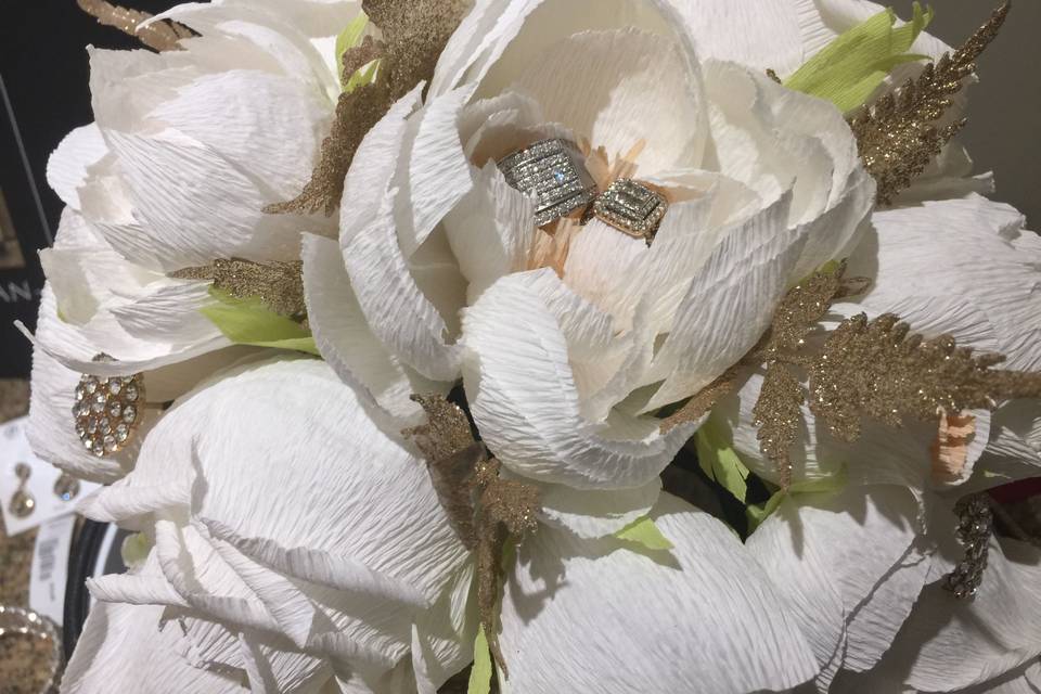Sample of flower with wedding ring