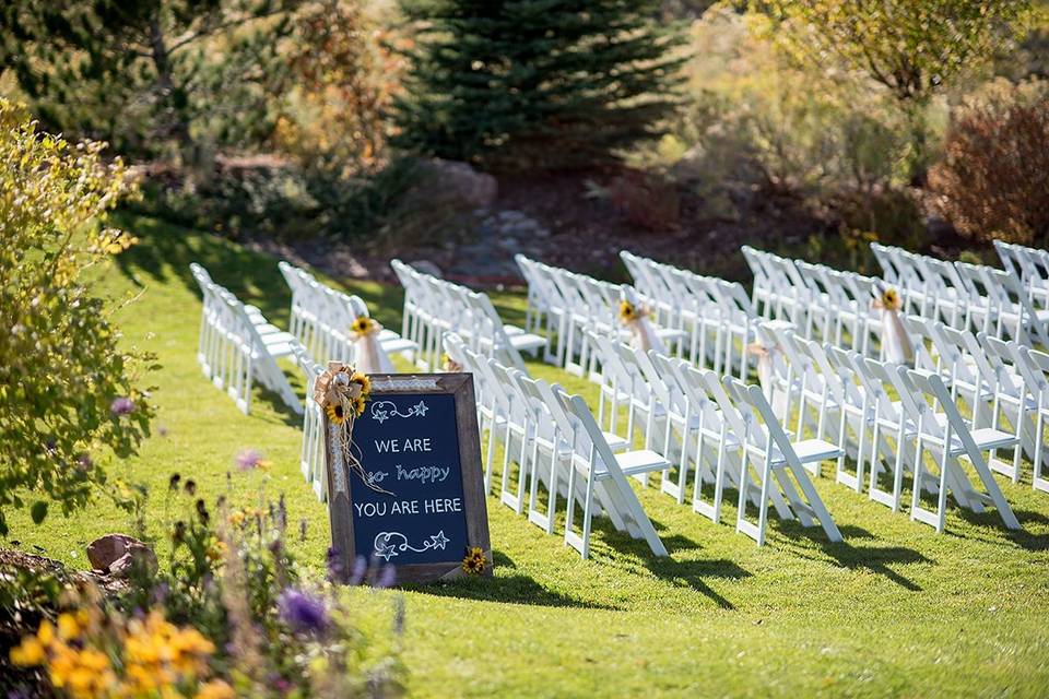 Wedding ceremony area