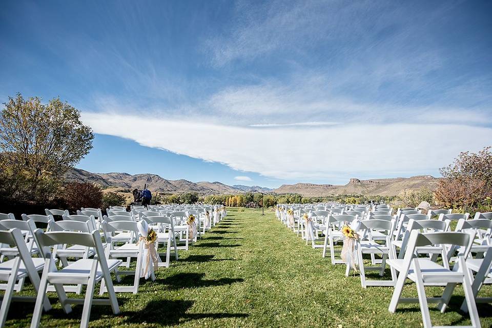 Wedding ceremony outdoors