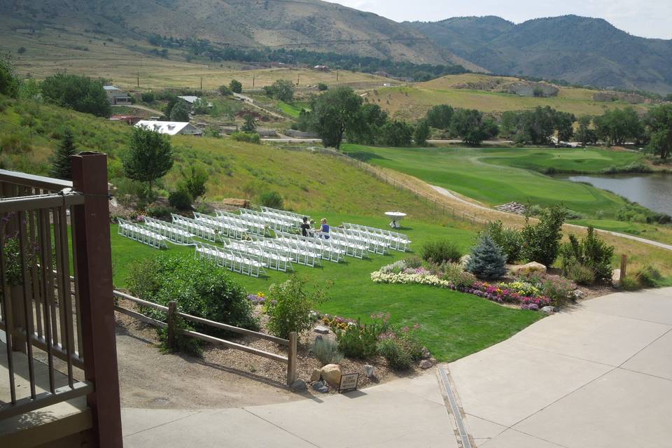 Wedding ceremony area