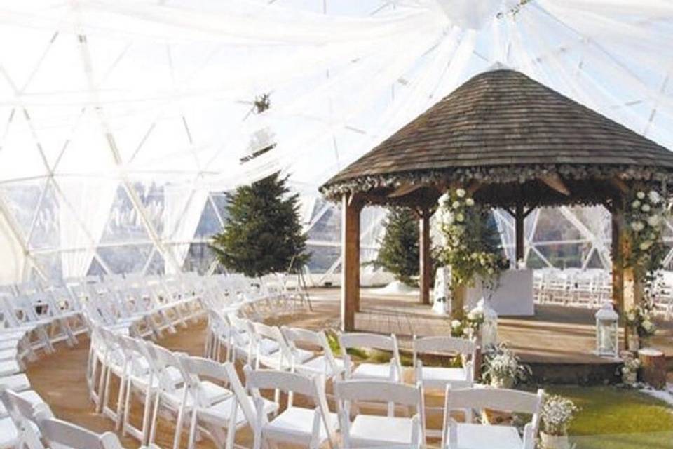 Geodesic dome wedding venue