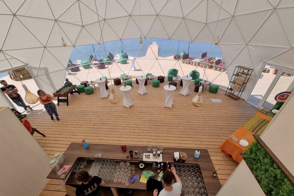 Geodesic dome event rental
