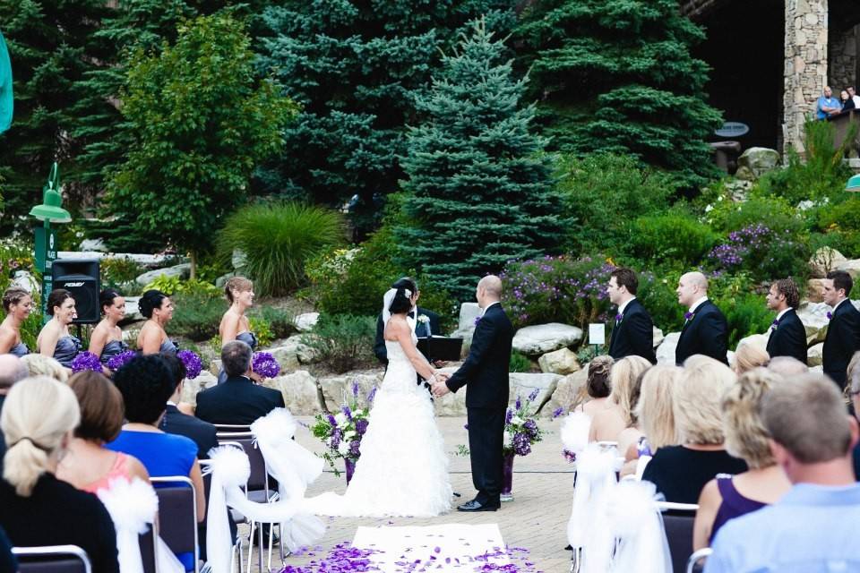 Outdoor wedding ceremony