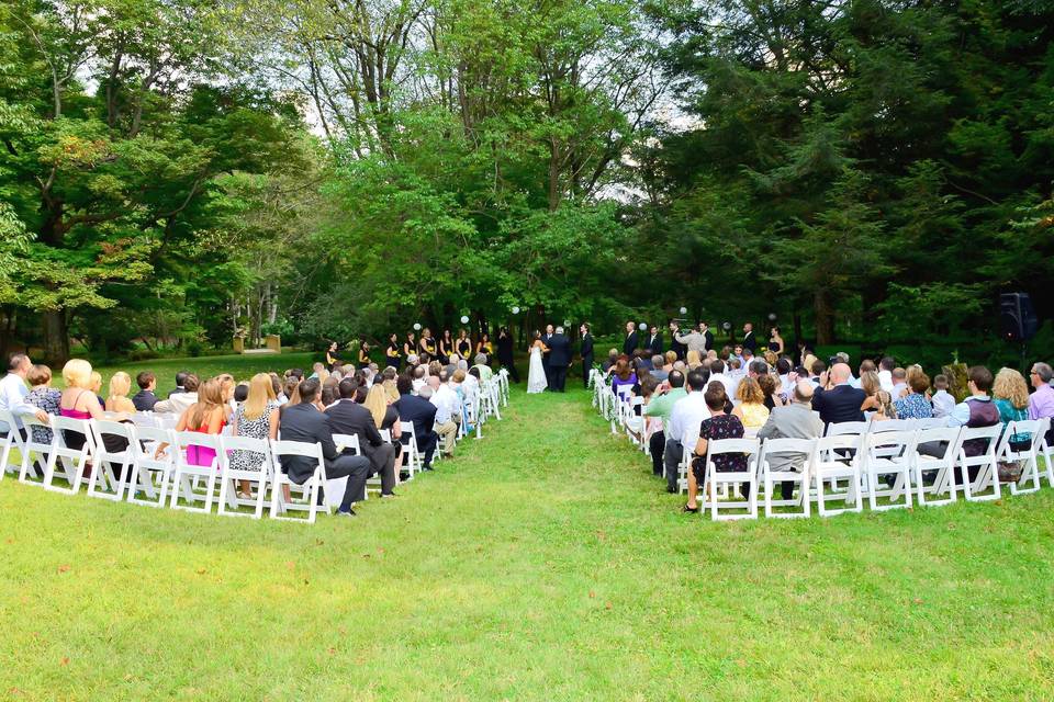 Outdoor wedding ceremony