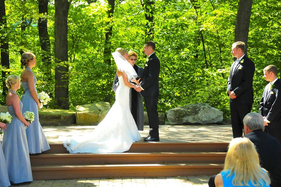 Outdoor wedding ceremony