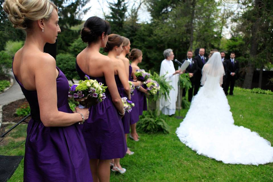 Outdoor wedding ceremony