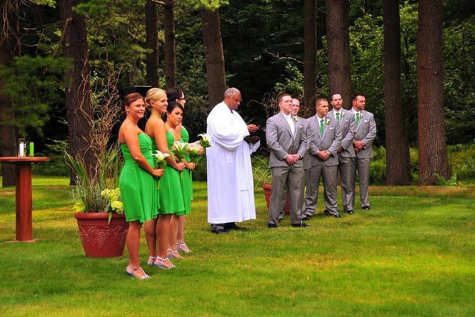 Outdoor wedding ceremony