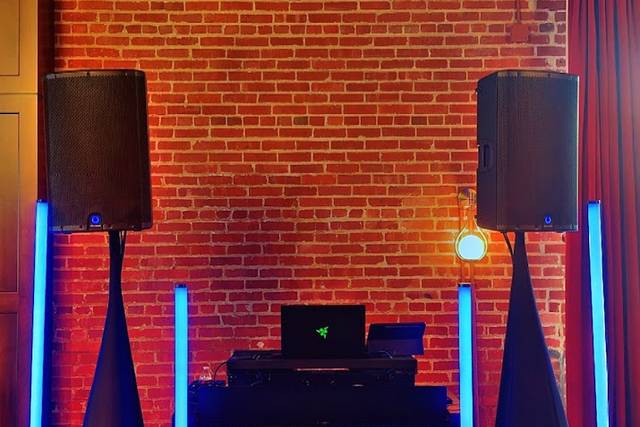 DJ Setup with Custom TV