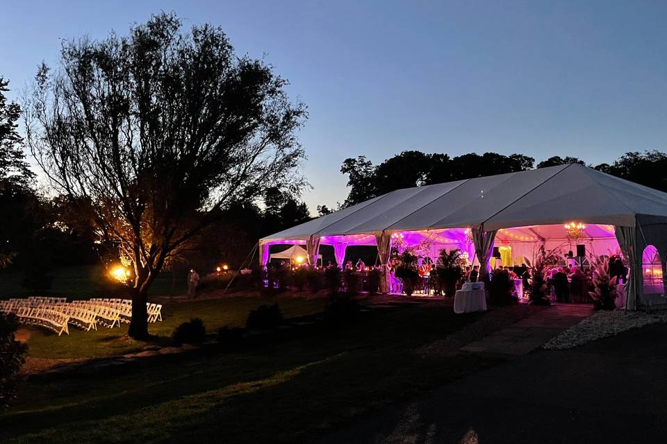 Wedding Lighting under Tent