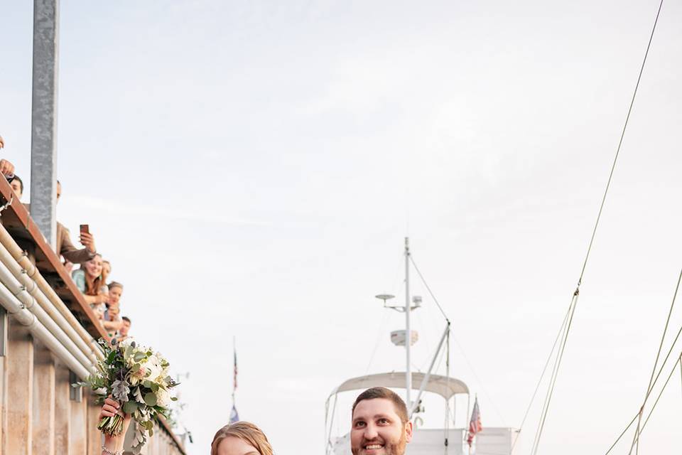 Ceremony on the boat